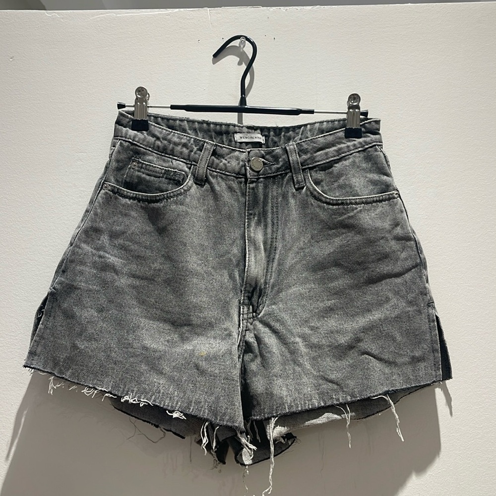 SOLD-Weworewhat Grey Denim Shorts size25